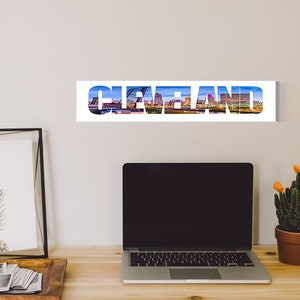 Cleveland Skyline Buchstaben Kunst: Ohio Wanddekor