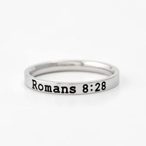Ruth 1:16 Bible Verse Ring – Dainty Stainless Steel Scripture Ring