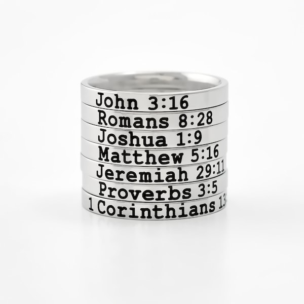 Bible Verse Ring Etsy