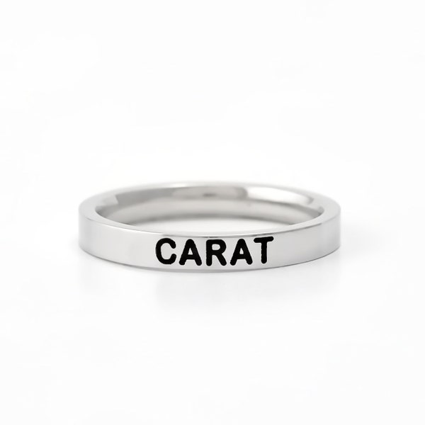 Seventeen Ring - Personalized Ring, KPOP, CARAT, Custom Message, Engraved Ring, Stacking Ring, Bias, Song Titles, Slogans, Date