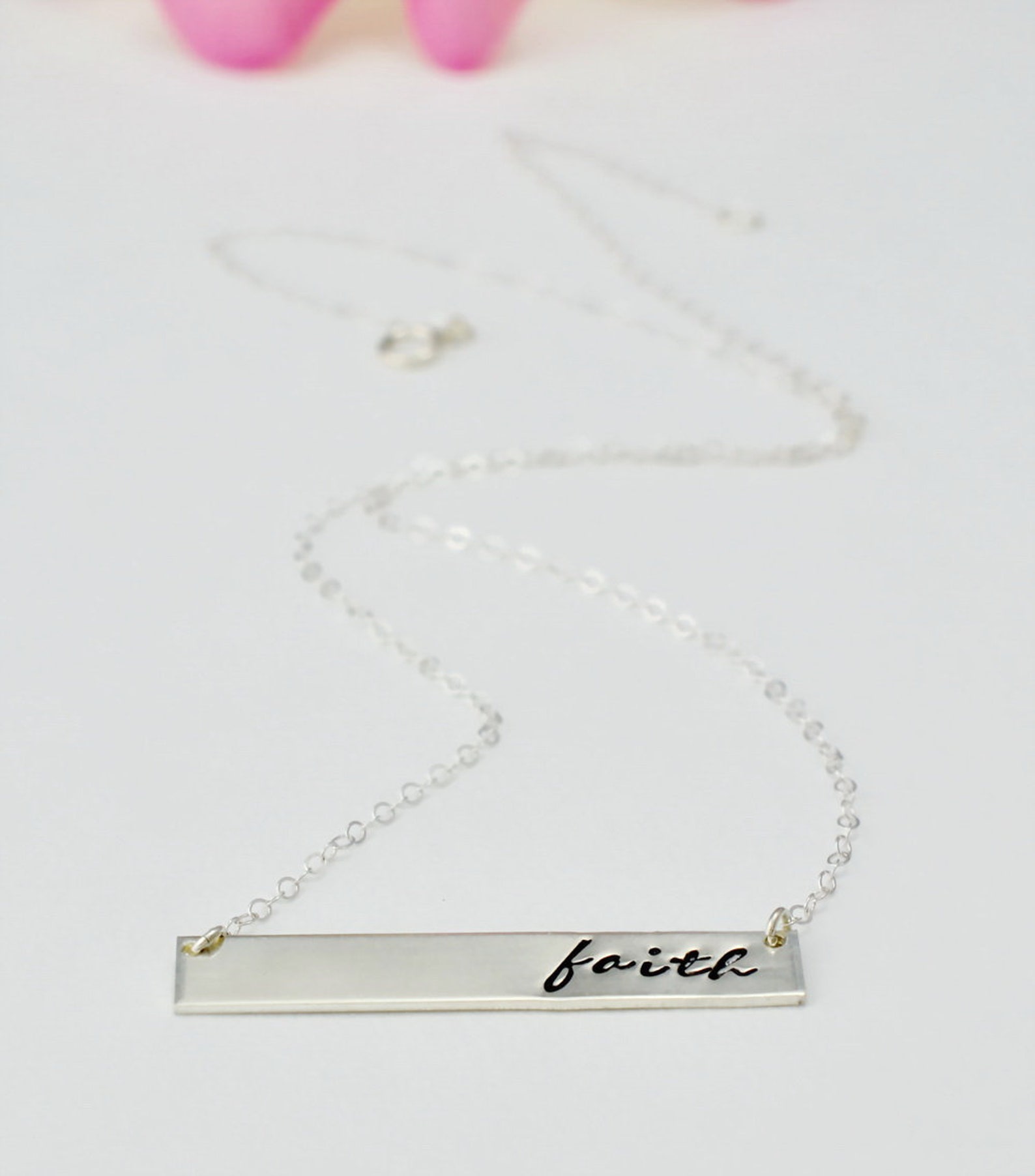 Faith Necklace Sterling Silver Gold Filled Rose Gold Etsy