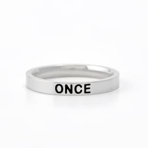 Twice Ring - Personalized Ring, KPOP, ONCE, Custom Message, Engraved Ring, Stacking Ring, Bias, Song Titles, Slogans, Date
