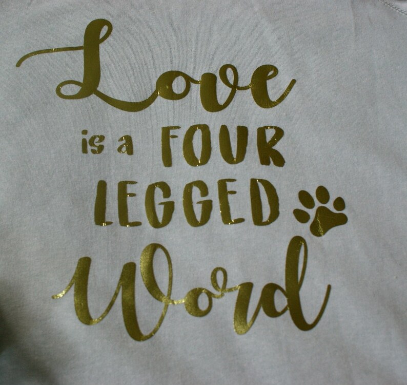 dog lover gift for mum love is.... metallic print long sleeve sweater Dog mum sweater size 16 dog loving gift