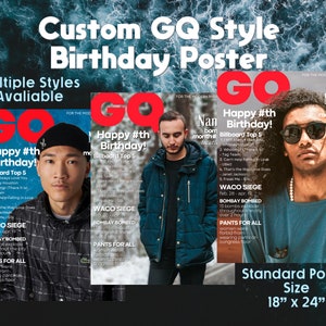 Poster di copertina della rivista personalizzata GQ Style
