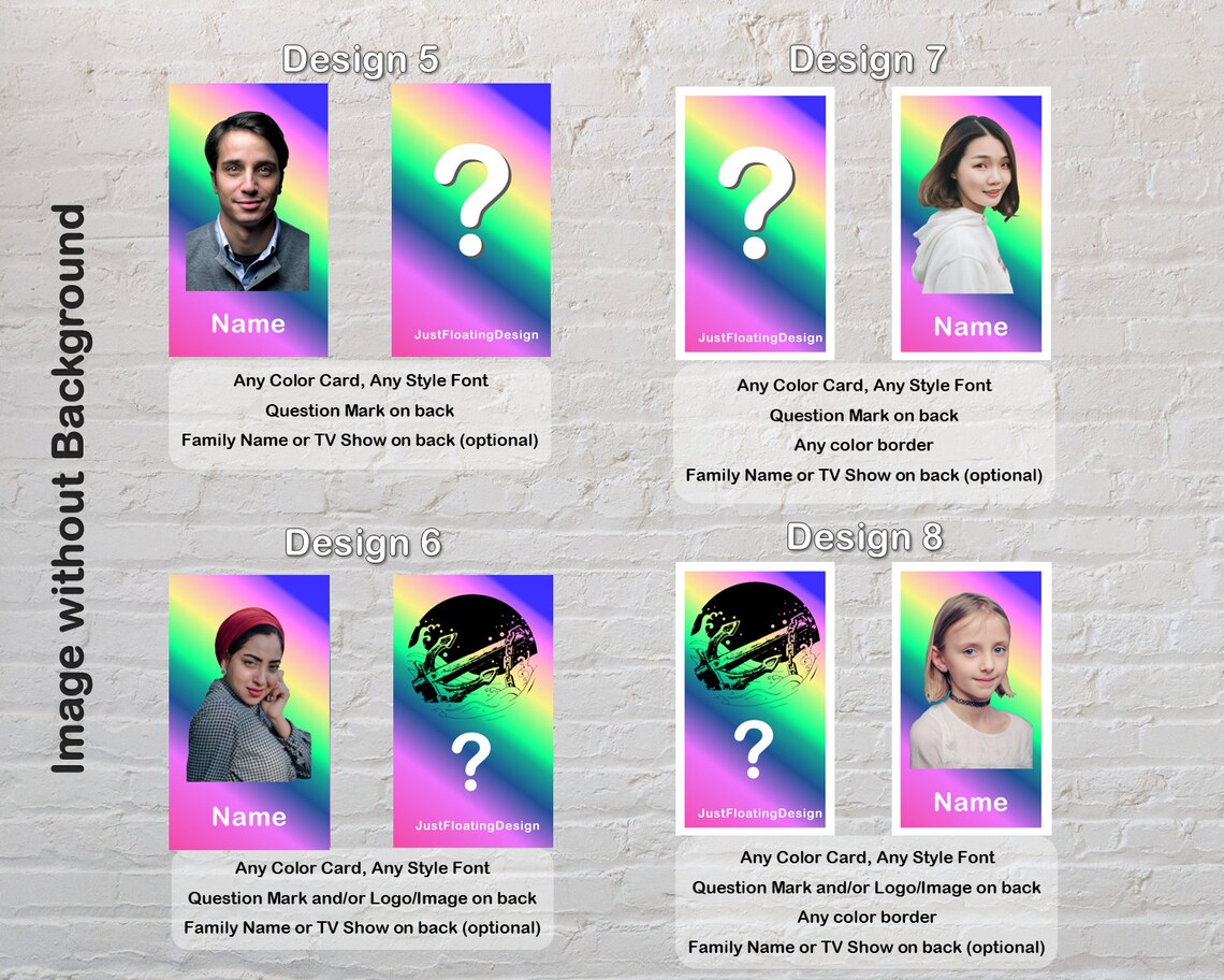 Custom Printable Guess Who Cards | Etsy