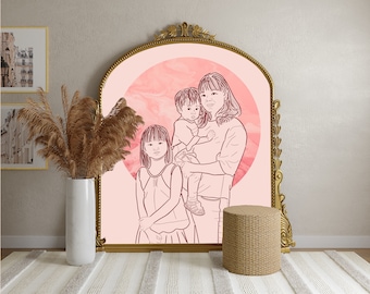 Custom Portrait Line Drawing