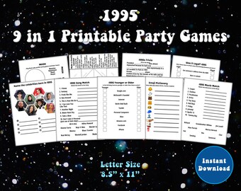 Back in 1995 Printable Party Games Bundle