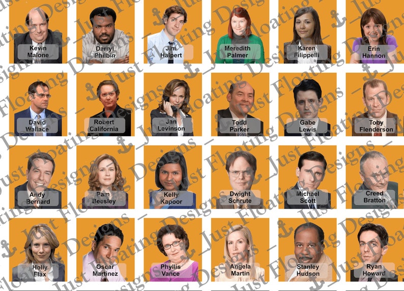 Printable Guess Who Cards The Office | Etsy
