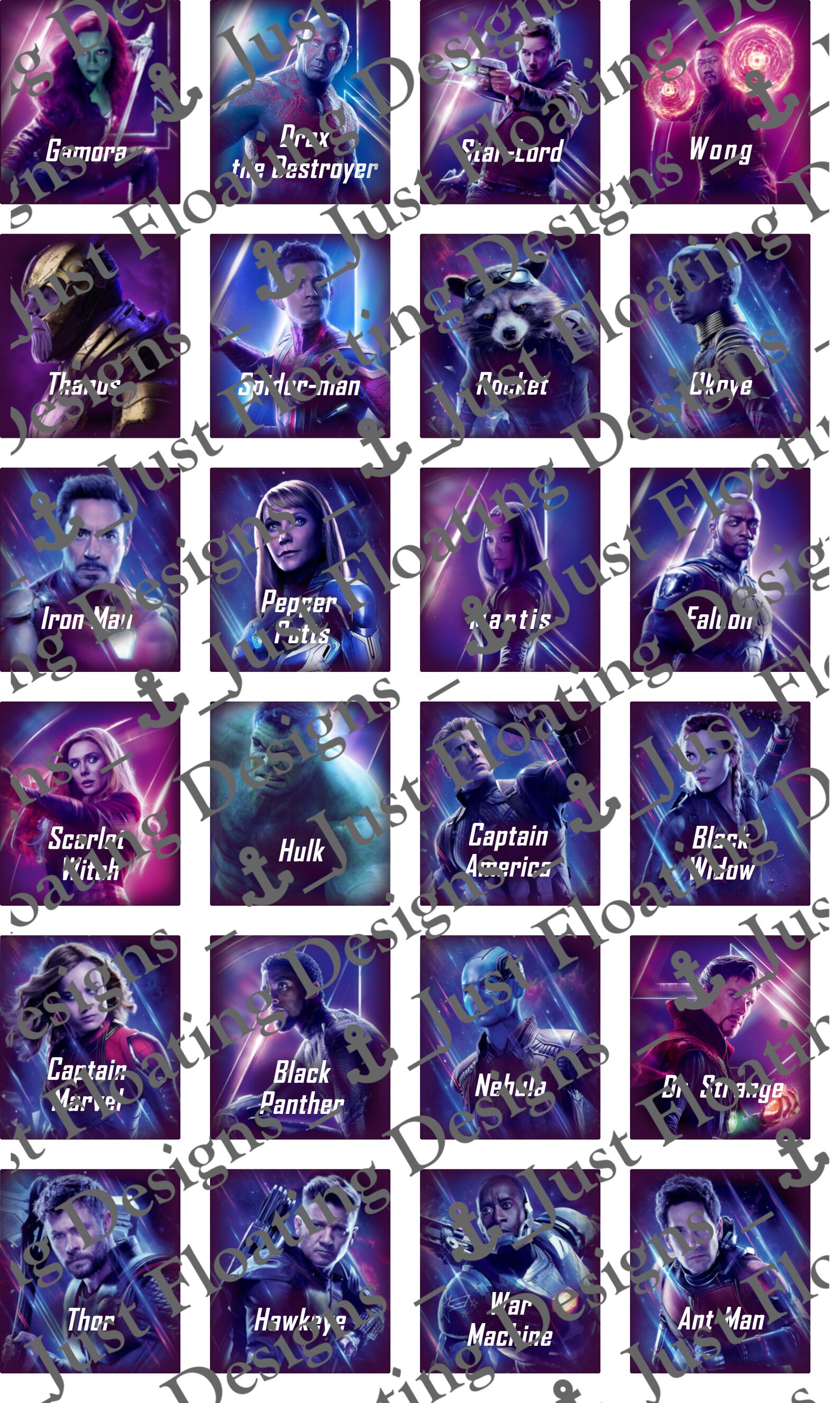 The Avengers Printable Guess Who Cards | Etsy