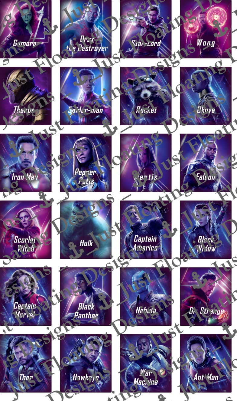 Printable Guess Who Cards The Avengers | Etsy