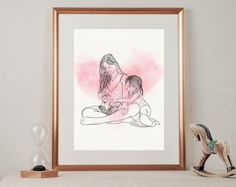 Custom Portrait Line Drawing