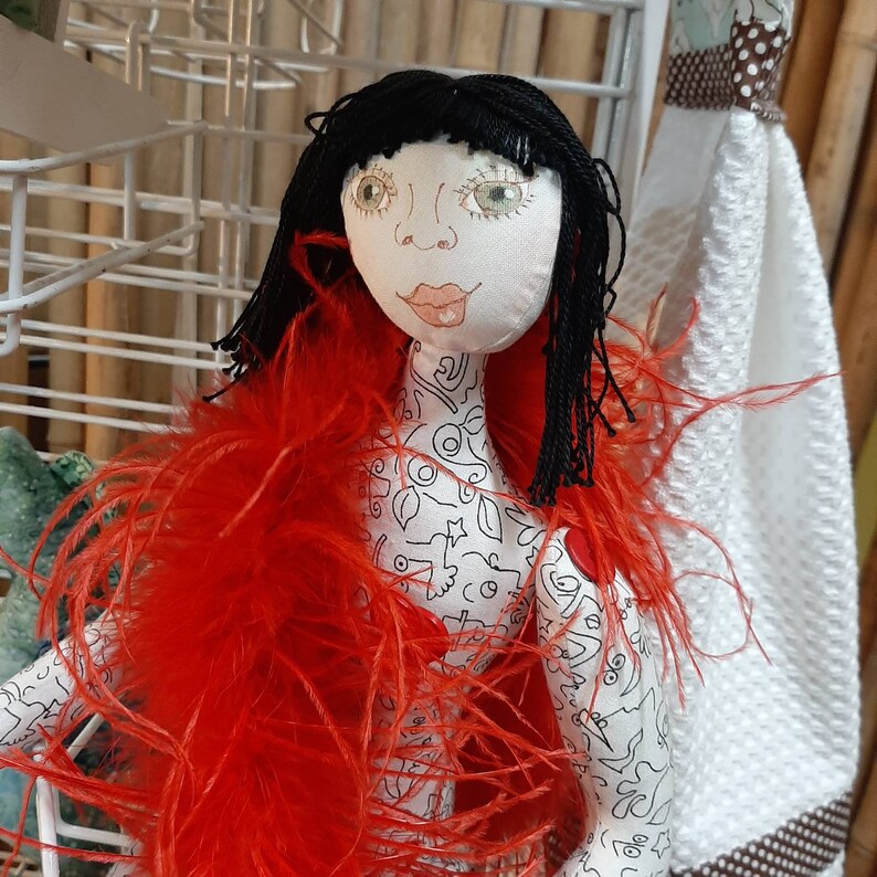 Fiber Art Cher doll