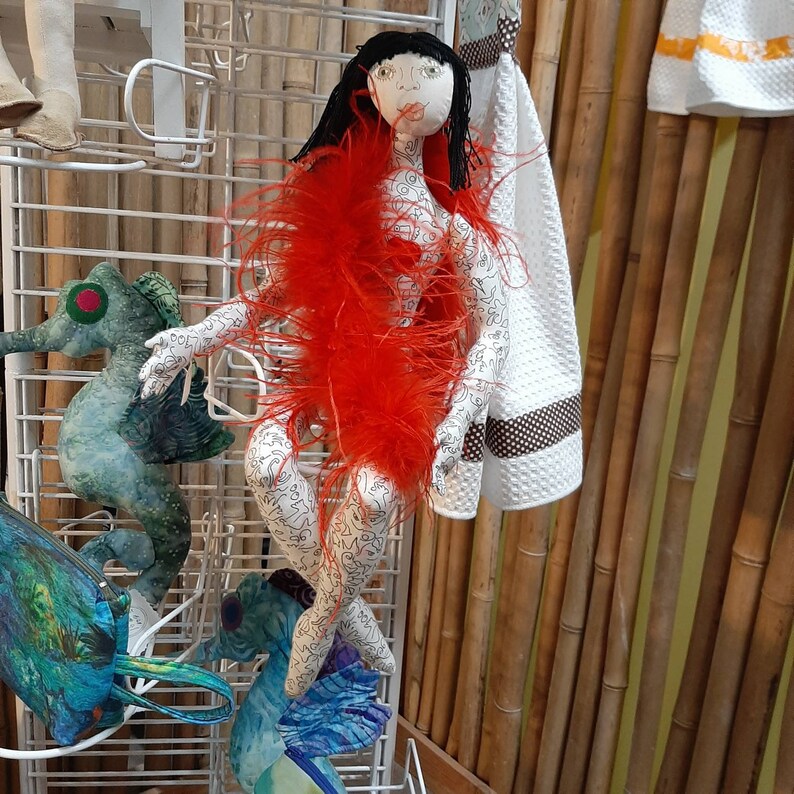 Fiber Art Cher doll