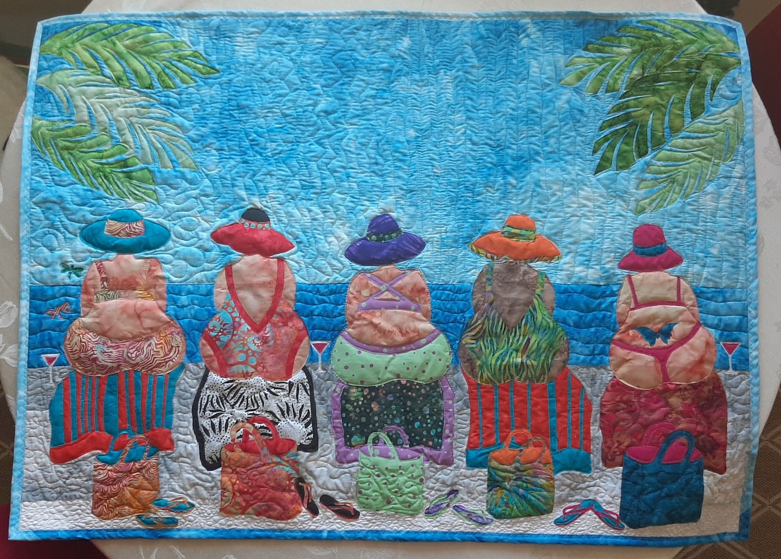 Beach Bums Made to Order Quilt Gift Ladies on a Wall Etsy