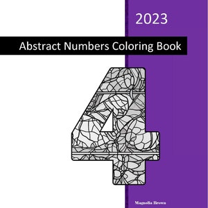 Abstract Stained Glass Numbers Coloring Book 0-9