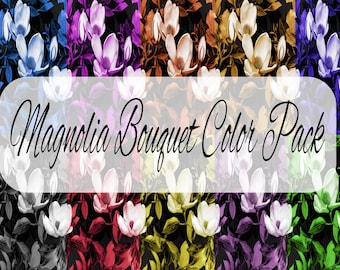 Magnolia Bouquet Color Pack Design Pages
