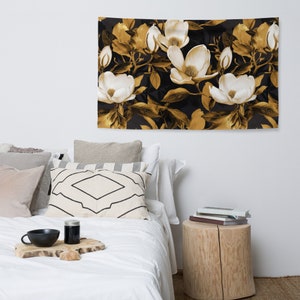 Magnolia Bouquet in Gold Flag by Magnolia Brown