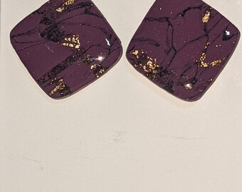 Faux Amethyst Earrings