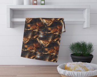 Gold & Black Marble Kitchen Towel