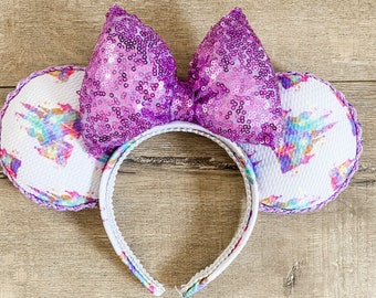 Pastel Tie Dye Castle Disney Inspired Ears