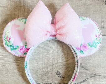 Pink Unicorn Disney Inspired Sequin Ears