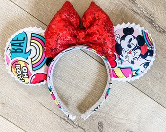 Disney Color Pop Ears, Mickey Mouse Ears, Minnie Mouse Headband, Theme Park Ears, Disney Love headband, Rainbow Mouse Ears, Girl gifts