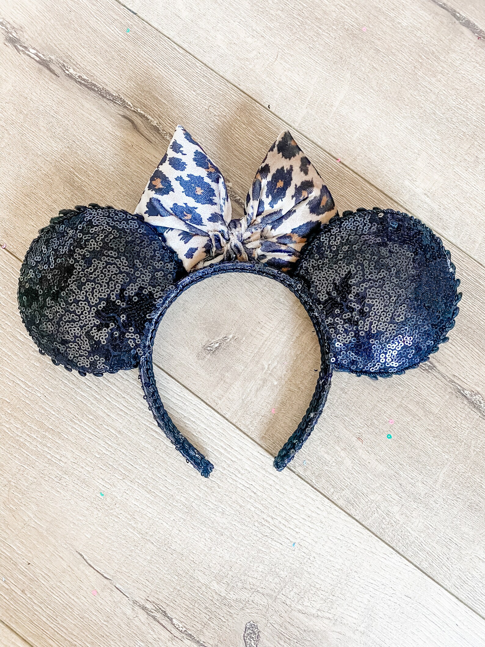 Sequin Disney Ears Animal Kingdom Mouse Ears Cheetah print | Etsy