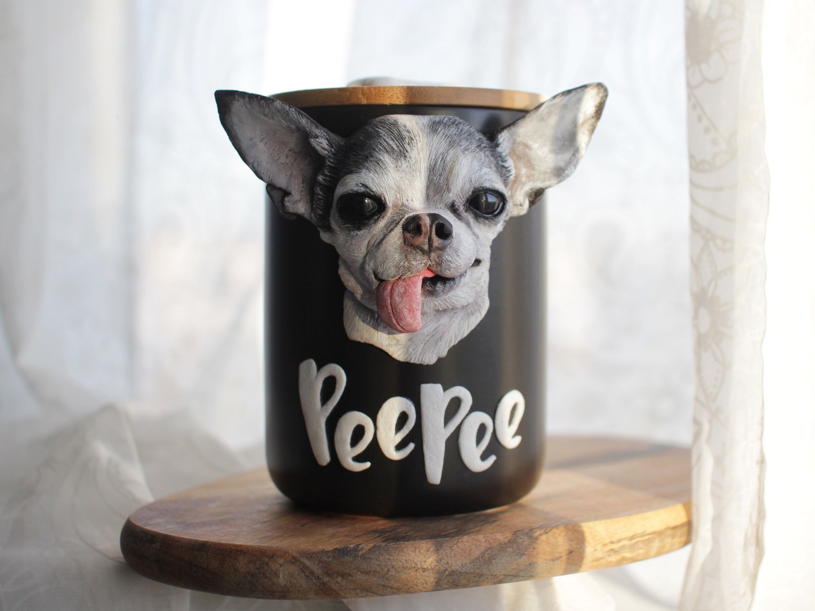 Custom Pet Urn For Ushes Personalized Dog Portrait From Etsy