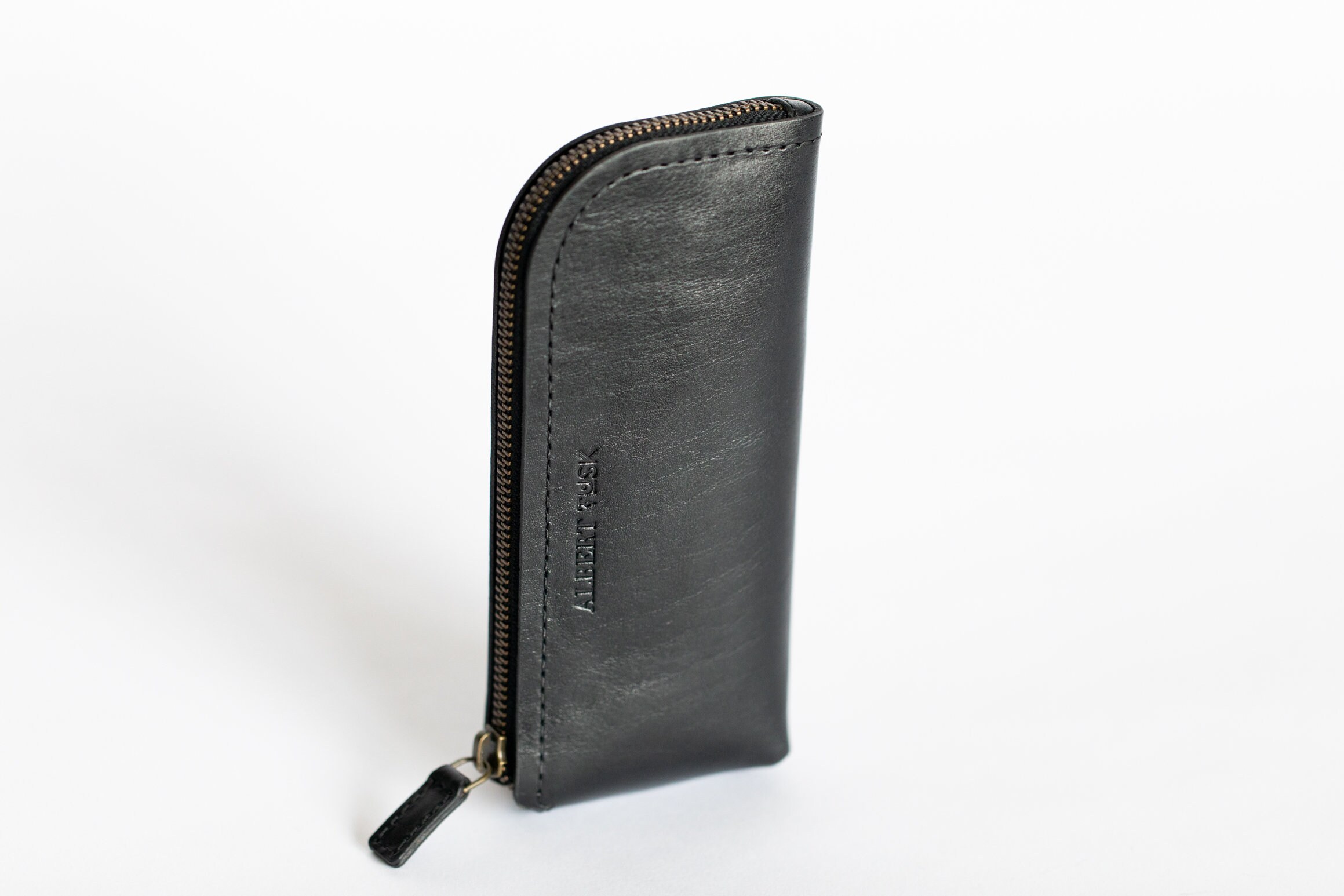 The Daily Leather Pouch black Leather Sunglass Case Etsy