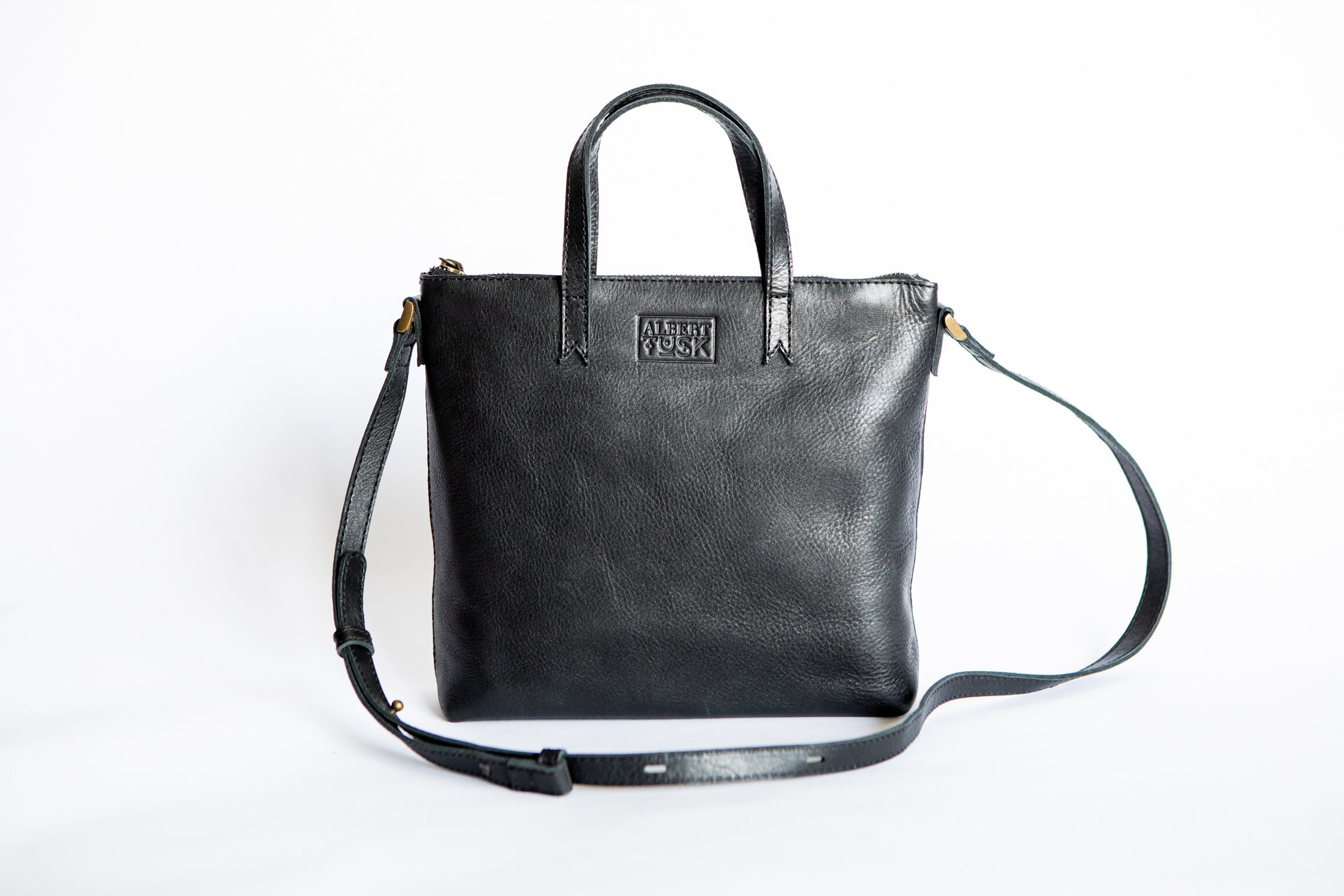 The Mini Leather Tote Black Leather Crossbody Bag Leather | Etsy