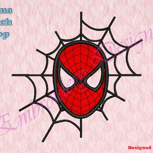 Web-man Logo Face Applique Embroidery Designs, Superhero Embroidery Designs, Applique Embroidery Designs, Machine Applique Embroidery Design
