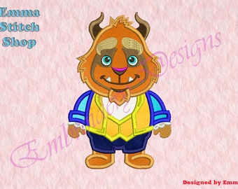 Bestia Applique Embroidery Designs, Beauty and The Beast Machine Embroidery Design, Applique Embroidery Design, Creative Design