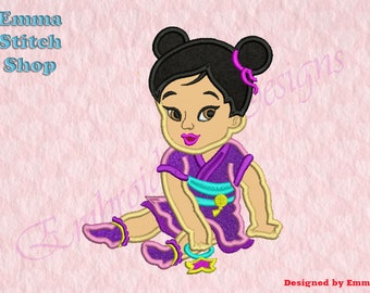 Princess Applique Embroidery Designs, Cartoon Princess Machine Embroidery Designs, Applique Princess, Design For Baby, Creative Applique