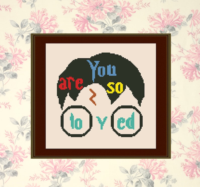 Cross Stitch Pattern Wizard Pattern You are so loved wizard Cross Stitch Pattern Funny cross stitch #005 Loved Pattern PDF