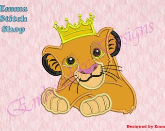 Lion  Applique Embroidery Designs,  Embroidery Designs, Digital download file, 8 formats in 3 sizes
