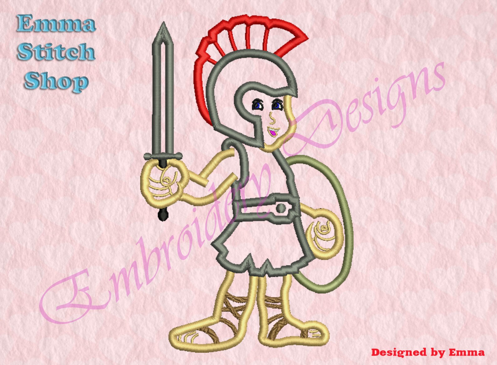 Ancient Warrior Machine Applique Embroidery Designs Warriors Etsy