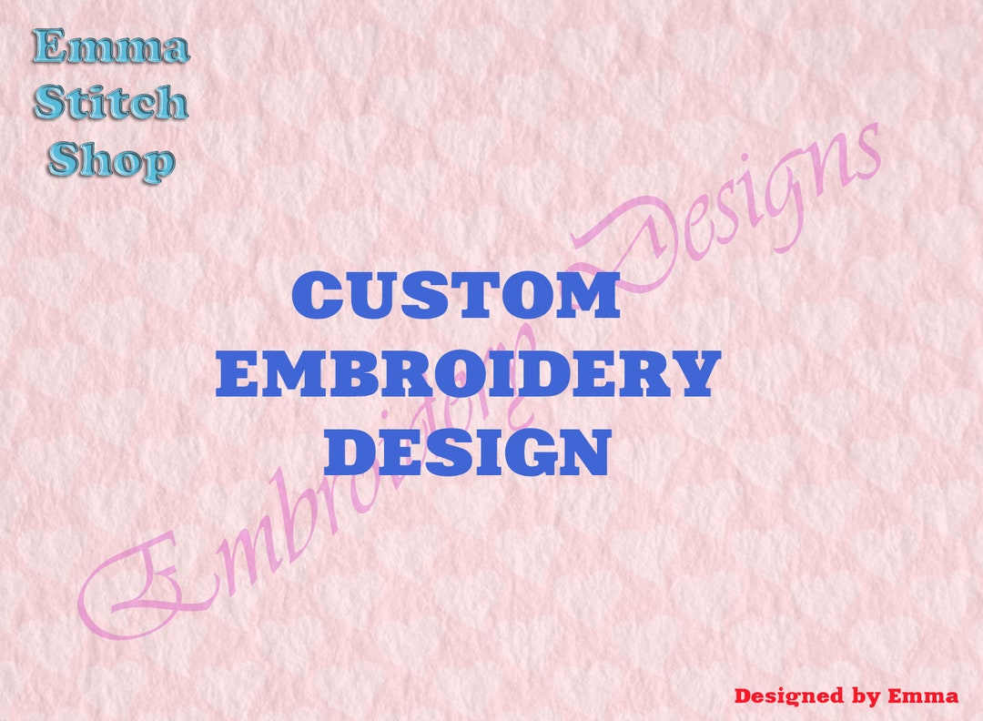 Custom Embroidery Digitization - Etsy