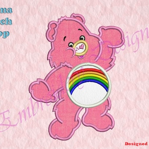 Bär Applikation Stickerei Designs, Bär Stickerei Designs, digitale Download-Datei, 8 Formate in 4 Größen