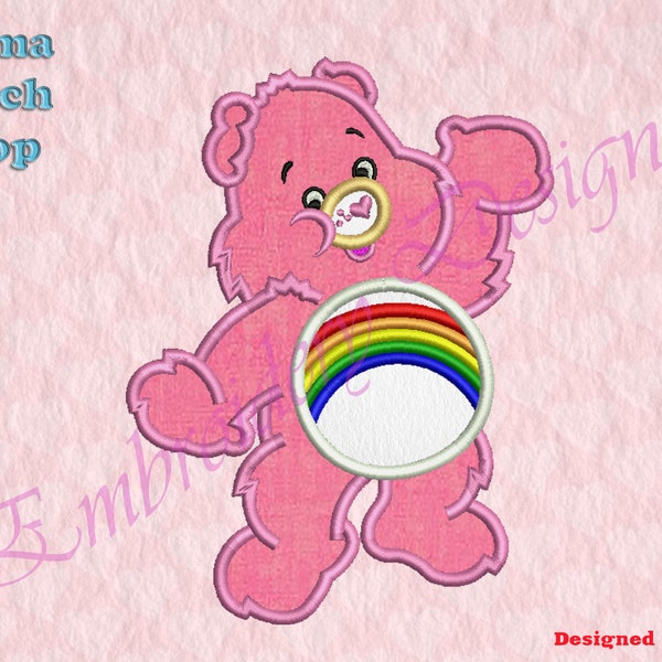 Bear Applique Embroidery Designs, Bear Embroidery Designs, Fichier de téléchargement numérique, 8 formats en 4 tailles