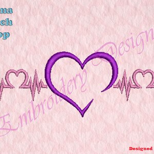 Kärlekspulshjärtfyllda broderidesigner, pulshjärtbroderidesigner, maskinbroderidesign, hjärtbroderi, broderi för baby