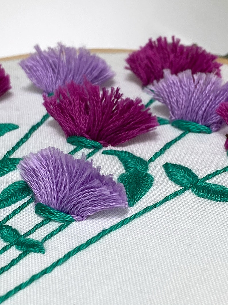 Beginner Intermediate Embroidery Kit Bee Balm Herb Etsy