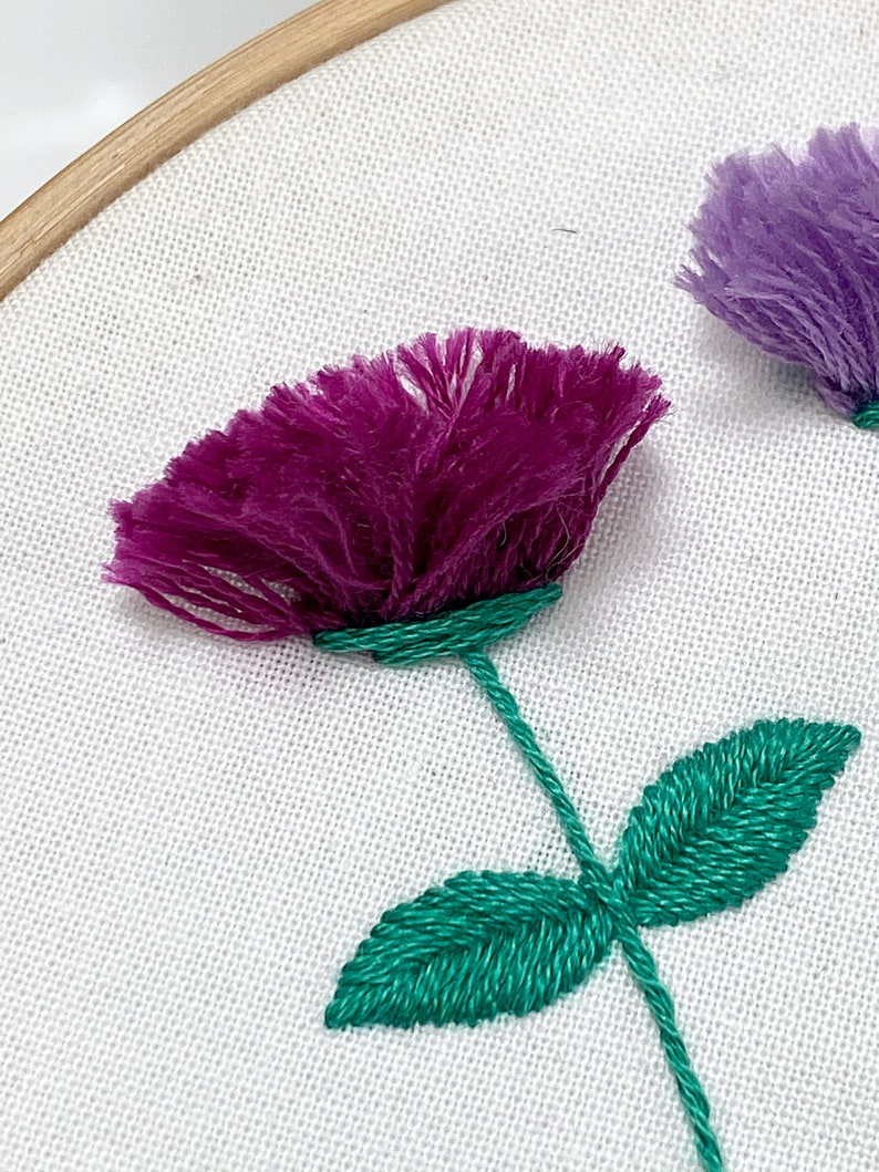 Beginner Intermediate Embroidery Kit Bee Balm Herb Etsy