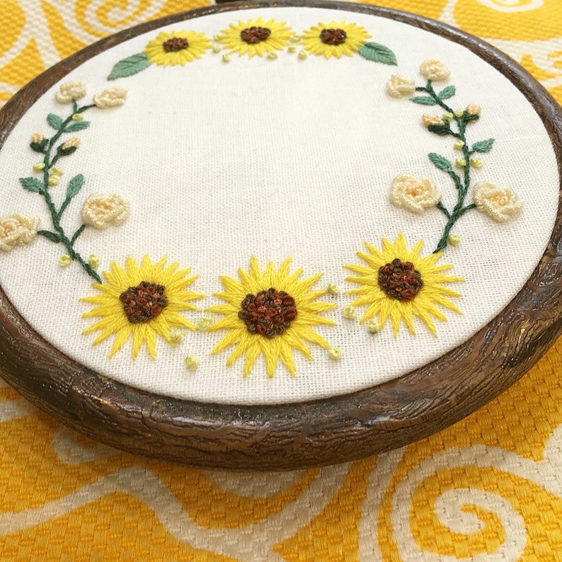 Personalized Wedding Hand Embroidery Gift With Sunflowers image 6