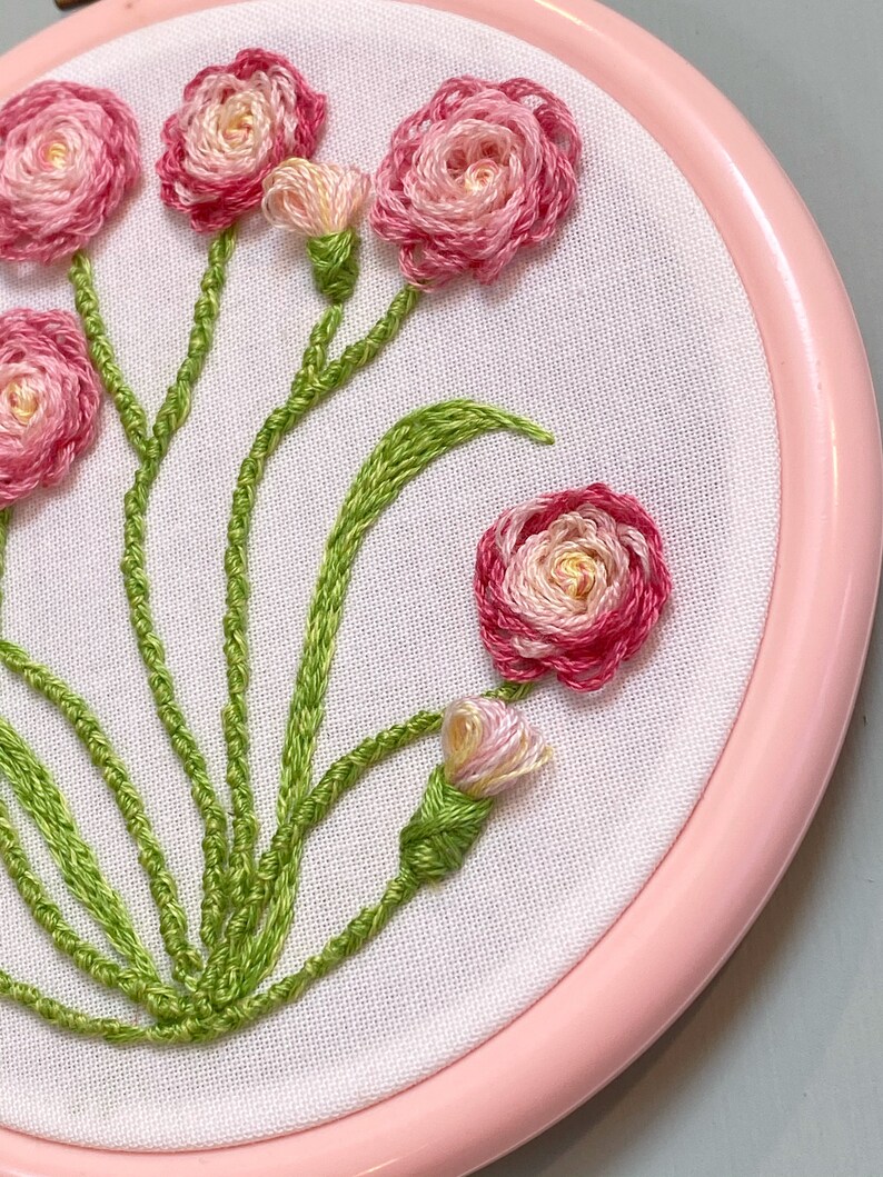 Spring Flowers Hand Embroidery Hoop Floral Embroidery Floral Etsy