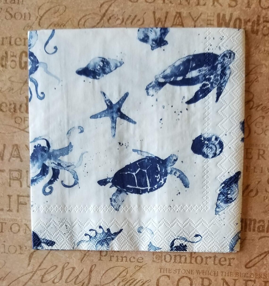 3 Napkins for Decoupage/sea Life Napkins/ocean Napkins/ocean Etsy
