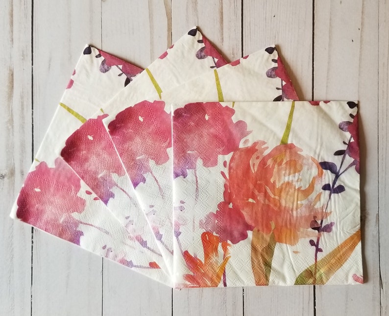 4 Napkins for Decoupage
