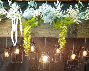 Industrial 9-Light Chandelier: Custom Hanging Options (Big Daddy)