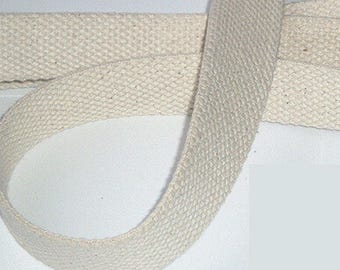 Thick Cotton Canvas Webbing- Beige/Natural