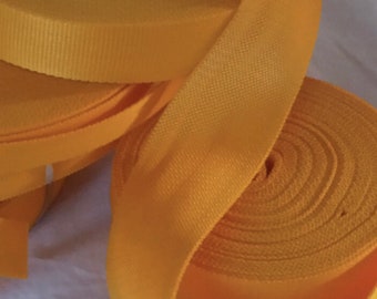 19, 25, 32, 38, 50MM Yellow Polypropylene Webbing Tape- Various Lengths