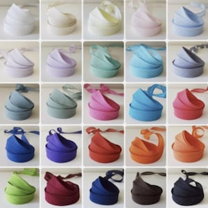 25MM 1&quot; Cotton Bias Folded Binding Tape/Multi-colour- 1 Meter